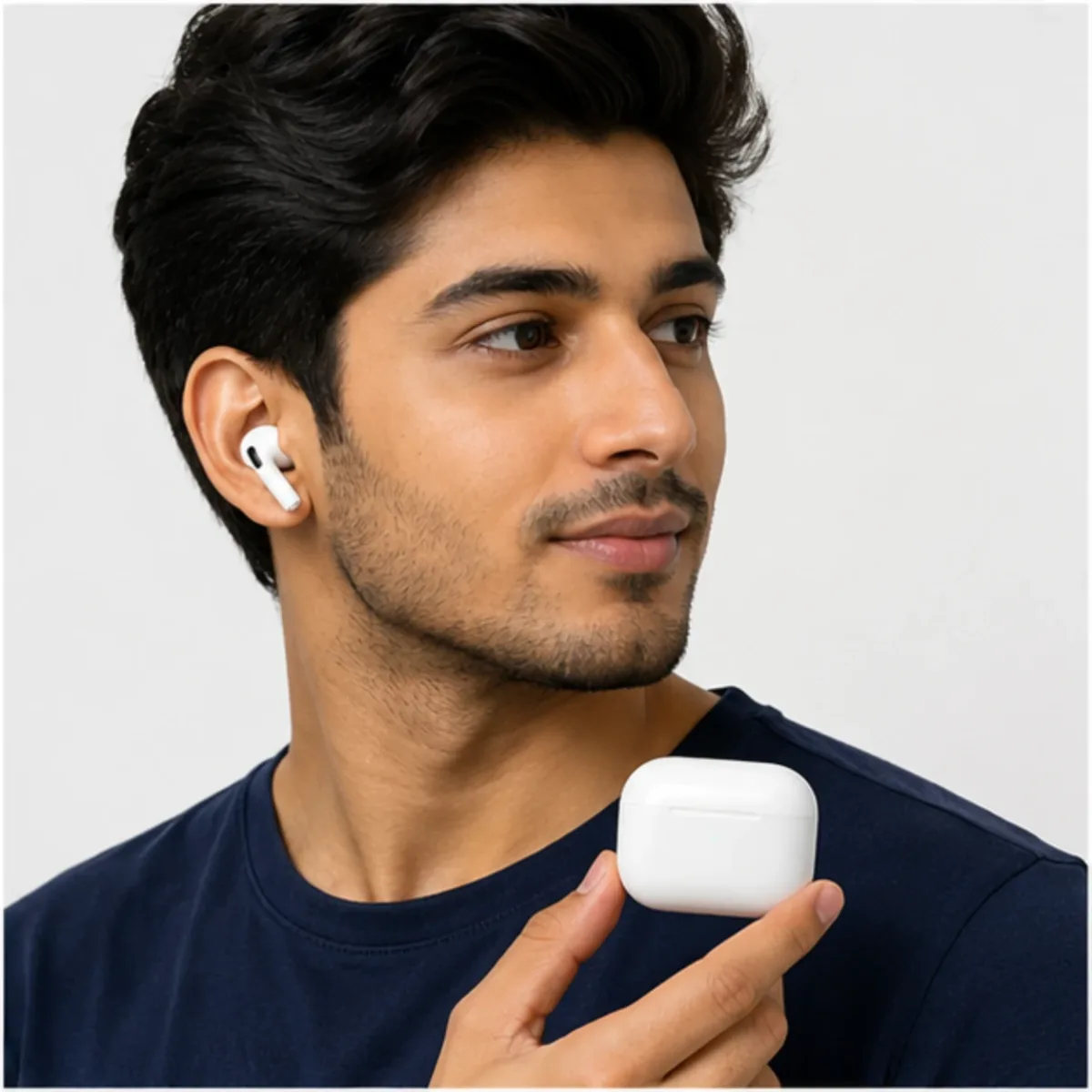 Premium True Wireless Bluetooth Earbuds with Charging Case – White