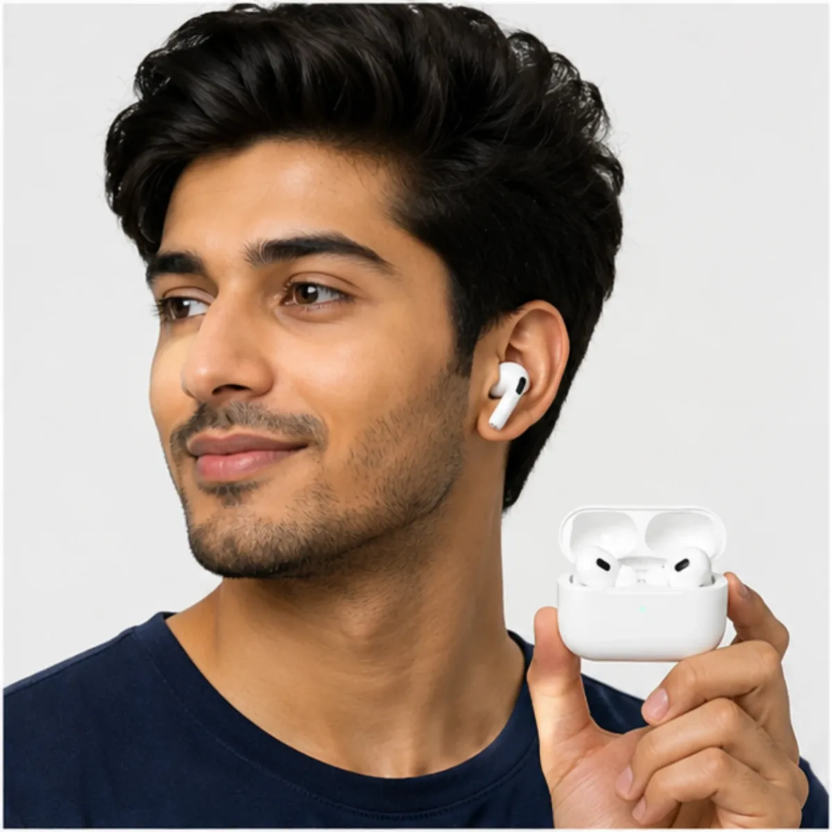 Premium True Wireless Bluetooth Earbuds with Charging Case – White