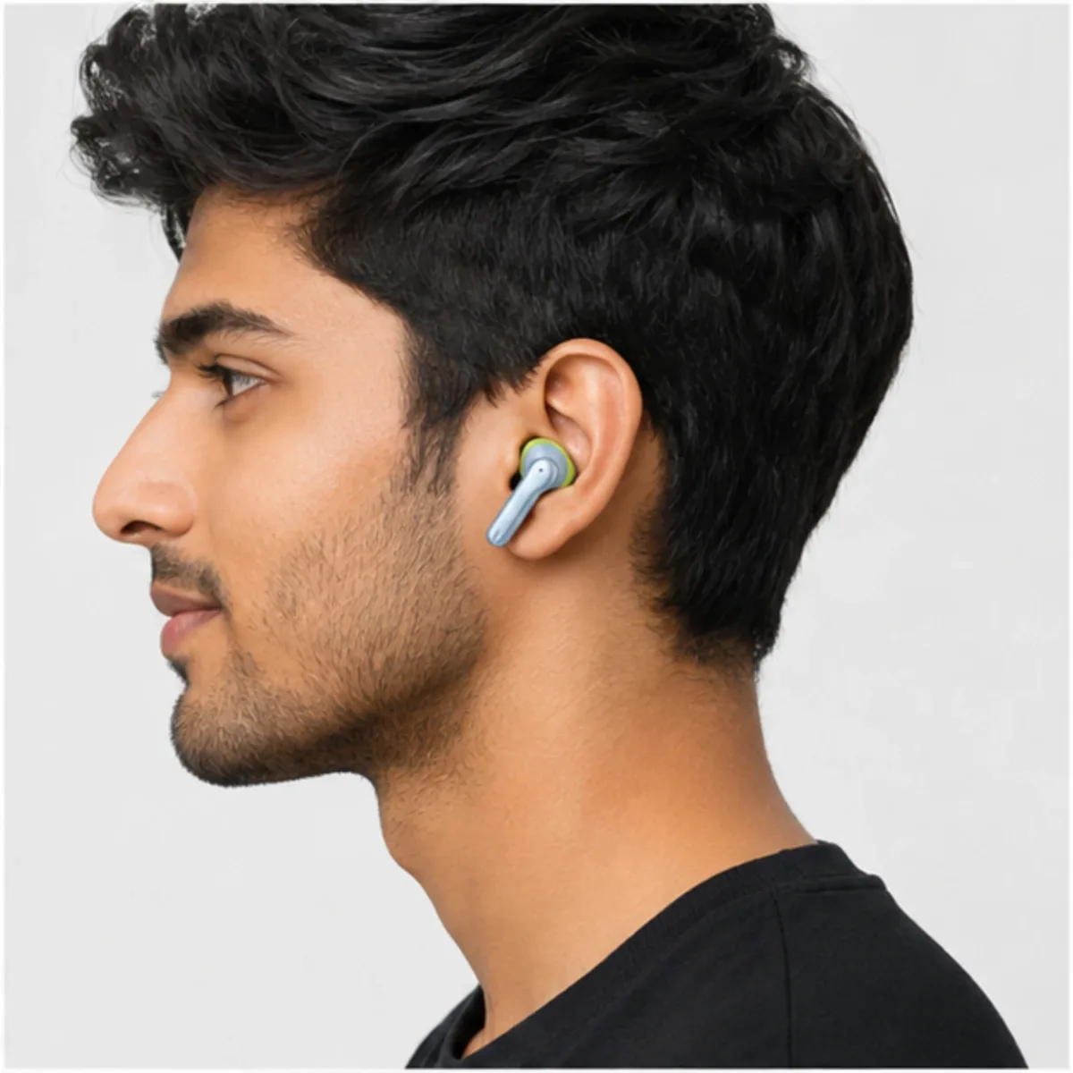 Wireless Bluetooth TWS Earbuds with Charging Case – Blue & Lime Green